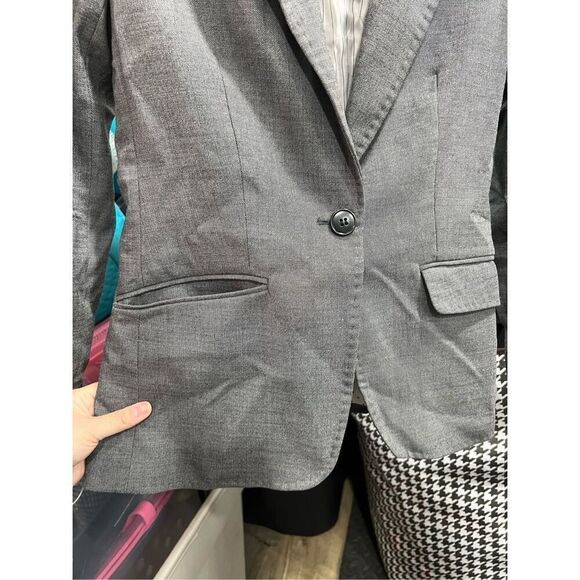 H&M Womens Gray Blazer Size 4 - Picture 4 of 16